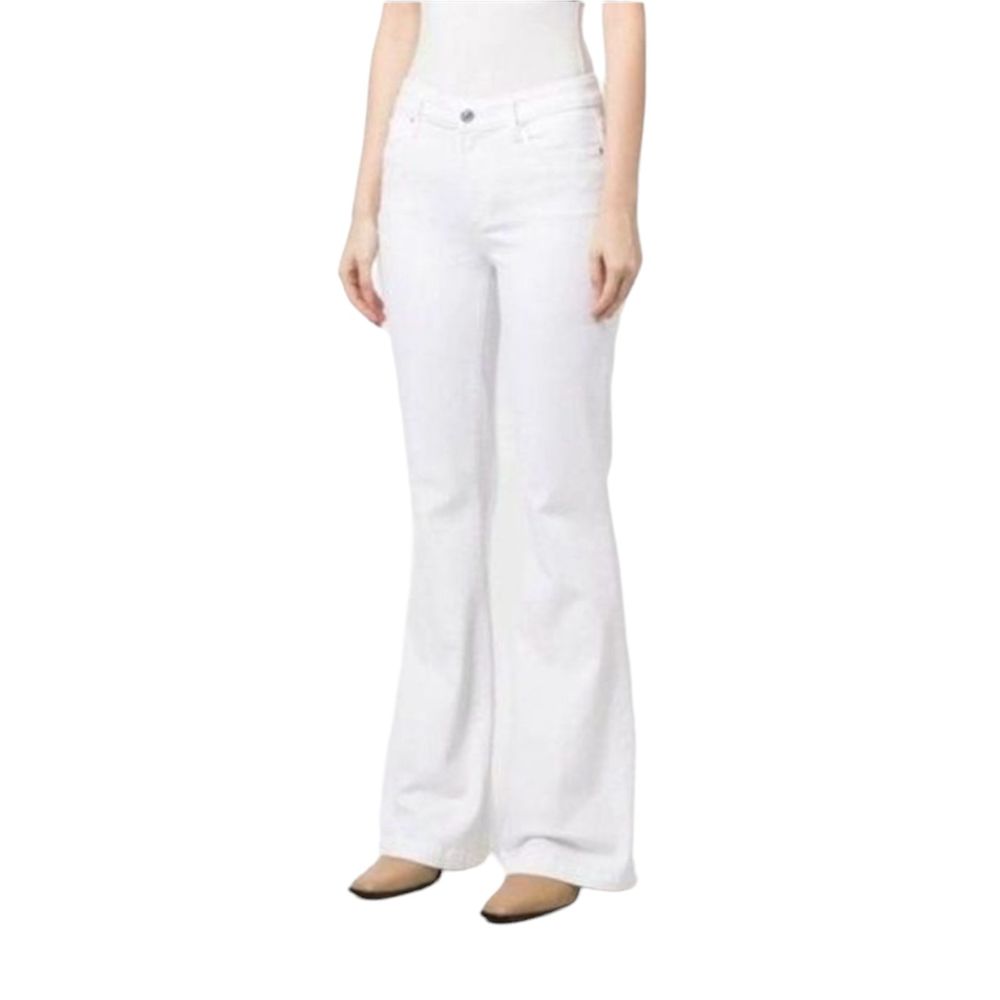 Paige Bell Canyon High Waist Flare Optic White 28  Bell Bottom Jeans Pants